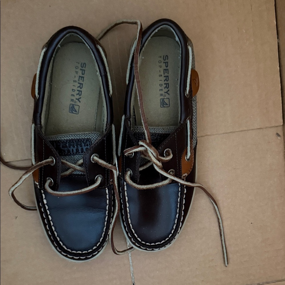 Sperry Men's Dark Brown Leather Boat Shoes